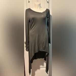 Chic Gray Long Sleeve Tunic